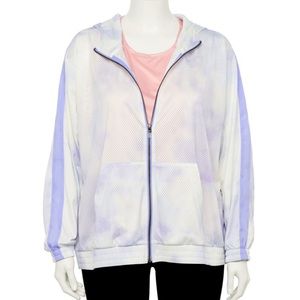 Women’s Plus Size 2X Nike Sportswear Icon Purple Clash Tie-Dye Jacket By NIKE